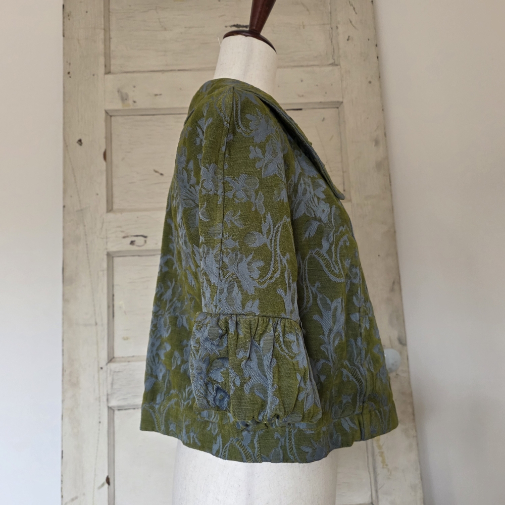 ivy jane Floral Cropped Swing Tapestry Jacket Babydoll Eclectic Grandma - Picture 2 of 9